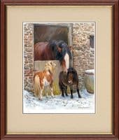 'Stable Mates' Limited Edition Heavy Horse Print by Rosemary Sarah Welch