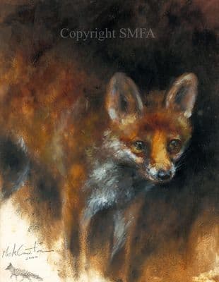 'Study of a Fox' Original Painting by Mick Cawston