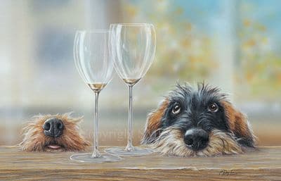 'Table Manners' Dachshund Print by Paul Doyle
