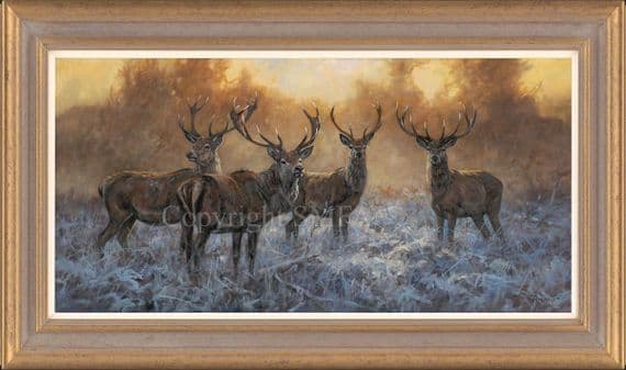'The Boys' Original Stag Painting by John Trickett