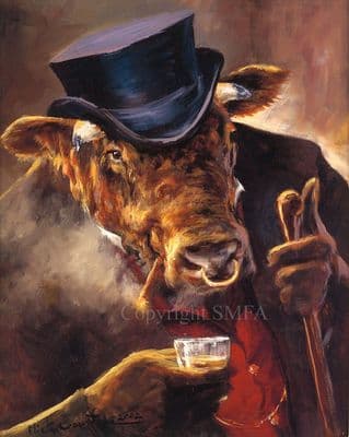 'The Bull' Limited Edition Canvas Print by Mick Cawston