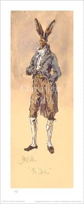 'The Dash' Humorous Hare Print by Jonathan Walker