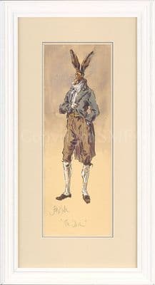 'The Dash' Original Humorous Hare Watercolour by Jonathan Walker