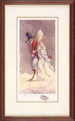 'The Dowagers Downfall' Ex-Display Humorous Hunt ball Print by Jonathan Walker