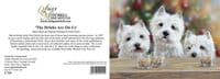 'The Drinks are on Us' Westie Christmas cards by Paul Doyle C729x