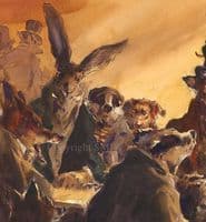 'The Gathering' Limited Edition  Dressed Animal Print by Jonathan Walker