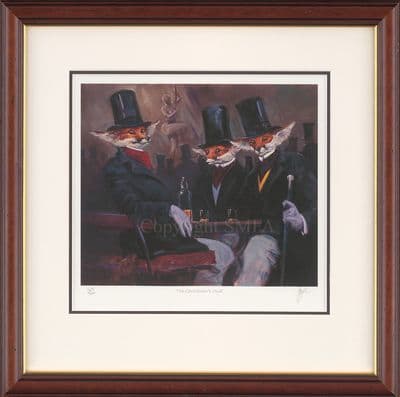 'The Gentleman's Club' Framed Humorous print by Kevin Rape