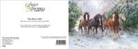 'The Heavy Mob' Blank Clydesdale Greetings Card by Rosemary Sarah Welch
