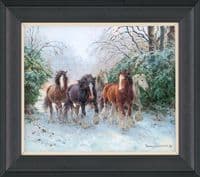 'The Heavy Mob' Limited Edition Clydesdale Horse print by Rosemary Welch