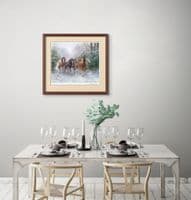 'The Heavy Mob' Limited Edition Clydesdale Horse print by Rosemary Welch