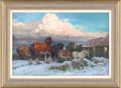 'The Home Run' Original Heavy Horse Painting by Rosemary Sarah Welch