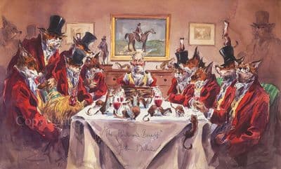 'The Huntsman's Benefit' Humorous Hunting Print by Jonathan Walker