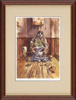 'The Long Visit' Humorous Badger Print by Jonathan Walker