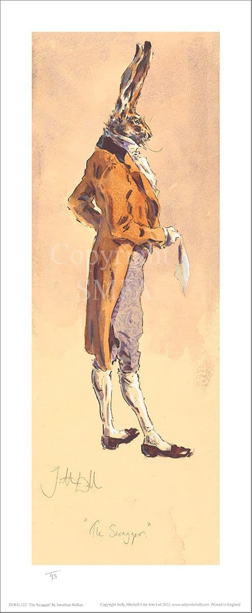 'The Swagger' Humorous Hare Print by Jonathan Walker