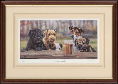 'The Usual Suspects' Ex-Display Framed Terriers by Paul Doyle Sale Print