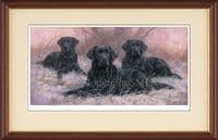 'Time Off for Good Behaviour' Black labrador Print by John Trickett