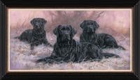 'Time Off for Good Behaviour' Black labrador Print by John Trickett