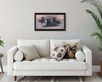 'Time Off for Good Behaviour' Black labrador Print by John Trickett
