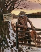 'Trespassers Will be Fed' Limited edition Canvas Print by Mick Cawston