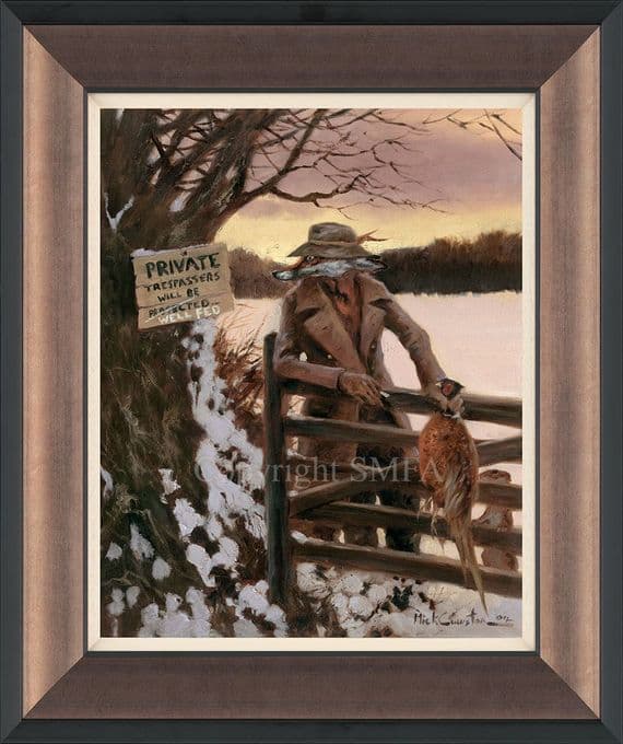 'Trespassers Will be Fed' Limited edition Canvas Print by Mick Cawston