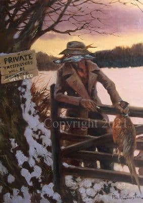 'Trespassers Will be Fed' Rare Limited Edition print by Mick Cawston