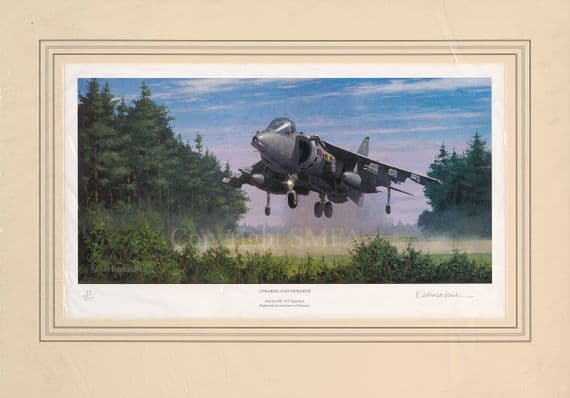 'Upwards and Onwards' Ex-display Harrier GR7 Jump Jet Print by Keith Woodcock