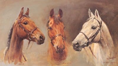 'We Three Kings' Special Multi-Signed Charity edition Horse racing print by Susan Crawford