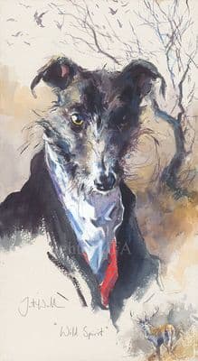 'Wild Spirit' Original Deerhound Watercolour Painting by Jonathan Walker