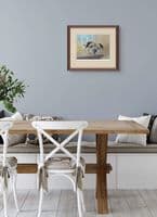 'Wine O'Clock' Border Terrier Print by Paul Doyle