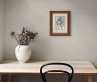 'Woolens' Original Humorous Robin Painting by Jonathan Walker