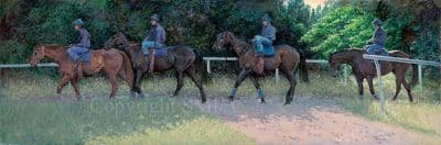 16. 'After the First Run' Original Horse Racing Scene by Malcolm Coward
