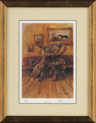 17. SOLD  'Cheers' Rare limited edition print by Mick Cawston