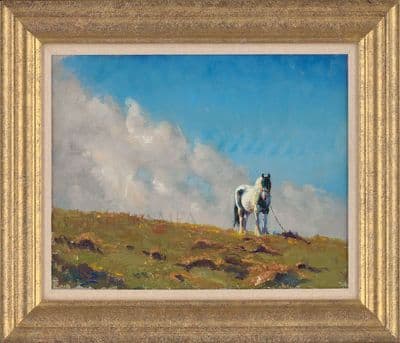 2. SOLD 'Out Standing' Original Coloured Cob Painting by Malcom Coward