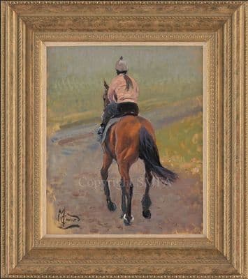 20. 'Onto The Gallops - Study 2' Original Horse Racing Picture by Malcolm Coward