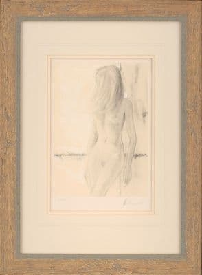 21. SOLD 'Leila' Original Silkscreen Nude Figurative Print by Mick Cawston