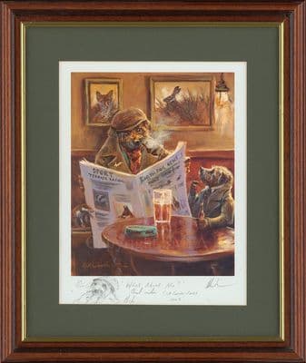 23.  SOLD 'What About Me' Rare Humorous Re-marqued Print by Mick Cawston