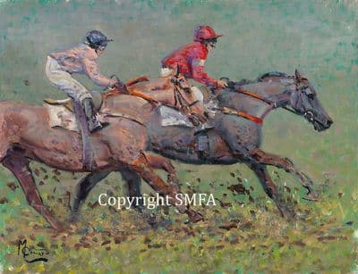 27. 'Heavy Going - Study 1' Original Racing Scene by Malcolm Coward