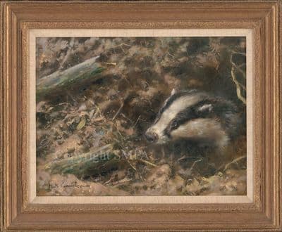 3.  SOLD 'Badger' Original oil Painting by Mick Cawston