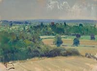 41.  SOLD  'Gamston from The Tunnel' Original landscape Painting by Malcolm Coward