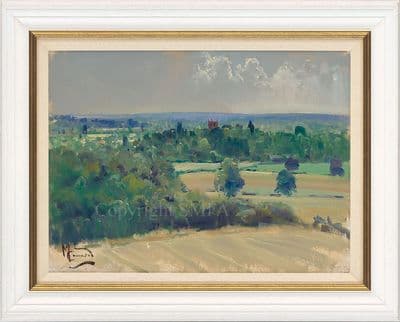 41.  SOLD  'Gamston from The Tunnel' Original landscape Painting by Malcolm Coward