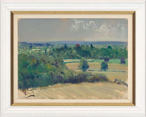 41.  SOLD  'Gamston from The Tunnel' Original landscape Painting by Malcolm Coward