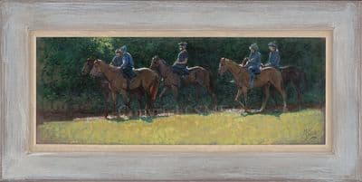 44. 'Coming Back' Original Horse Racing Scene by Malcolm Coward