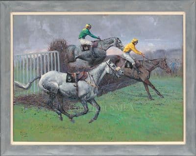 48. 'The Bypass' Original Horse Racing Scene by Malcolm Coward