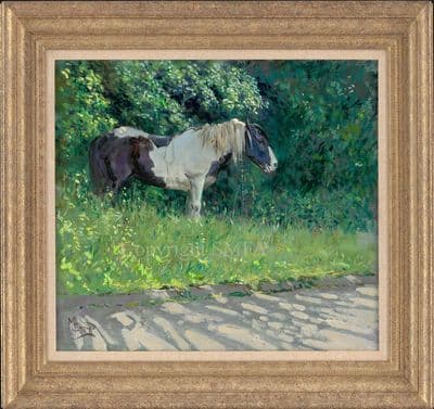 5. SOLD 'On Hold' Original Coloured Cob Painting by Malcolm Coward