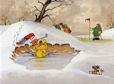 A Difficult Hole' Golfing Card by Christopher Hope