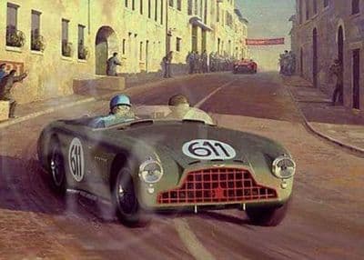 Aston Martin DB3 Limited Edition Print 'The Mille Milglia' by Keith Woodcock