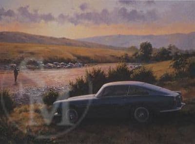 Aston Martin DB4 Limited Edition Print 'Solitude' by Keith Woodcock