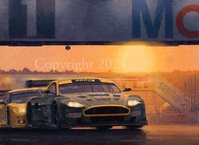 Aston Martin DBR9 Limited Edition Print 'Winning Debut- Aston Martin' by Keith Woodcock
