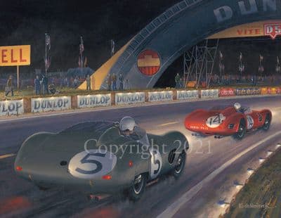 Aston Martin Limited Edition Print 'Aston Martin Le Mans DBR1' by Keith Woodcock