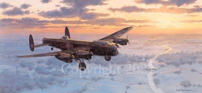 Avro Lancaster B1 of 15 sqn Aviation Limited Edition Print ' The Homecoming'by Keith Woodcock